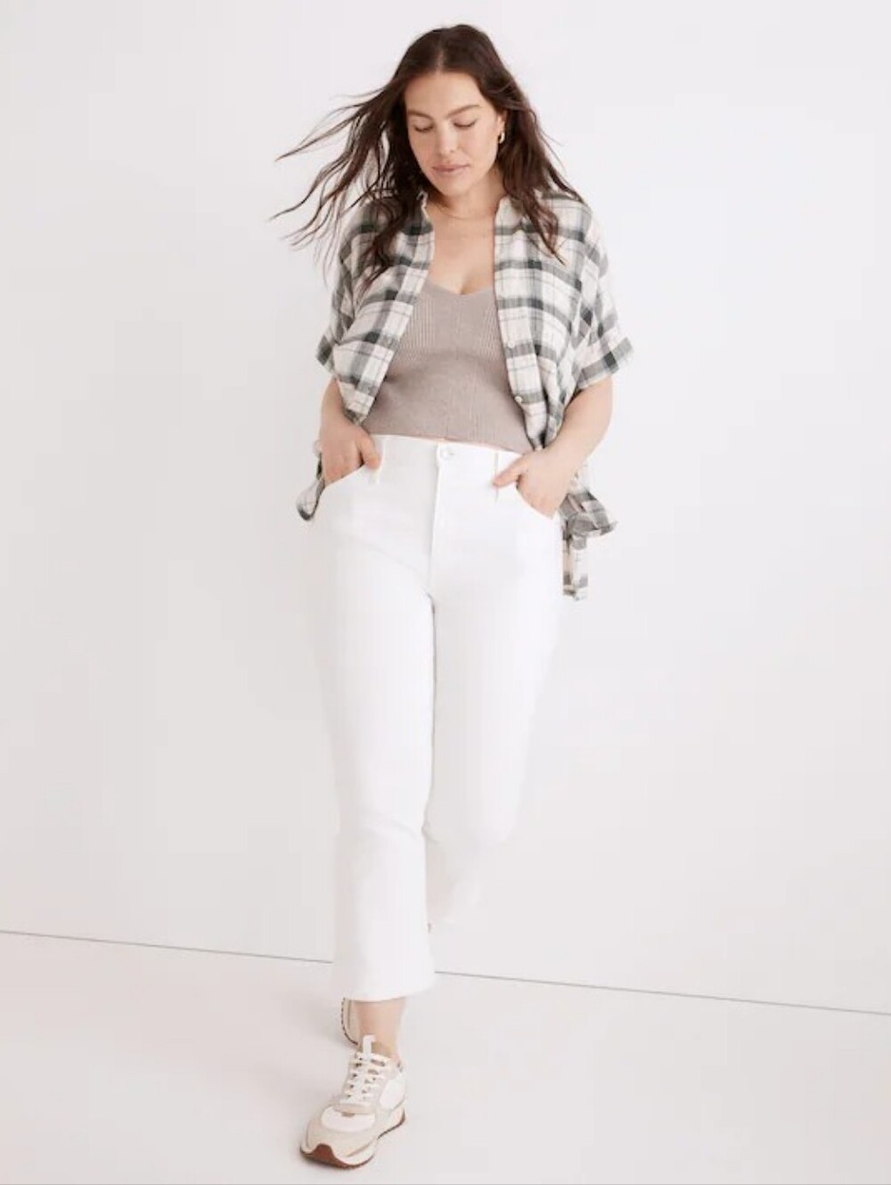 Madewell Cali Demi-Boot Jeans in Pure White, 27